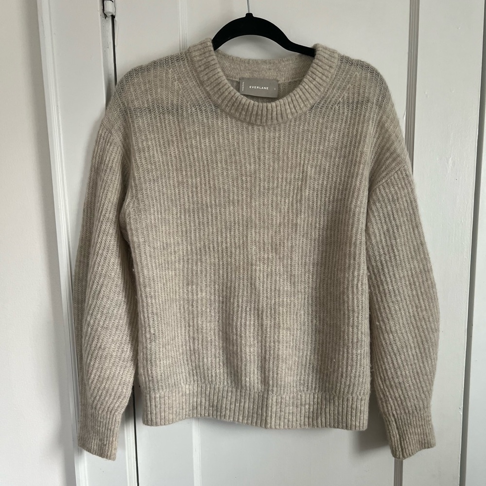 Everlane Alpaca Crew Almond